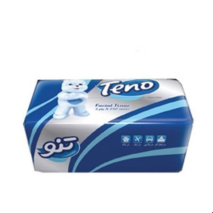 دستمال کاغذی تنو 250برگ دولاteno
