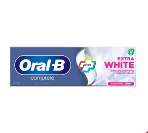 خمیر دندان اورال بی Oral B کامپلت مدل Extra White حجم 75 میل