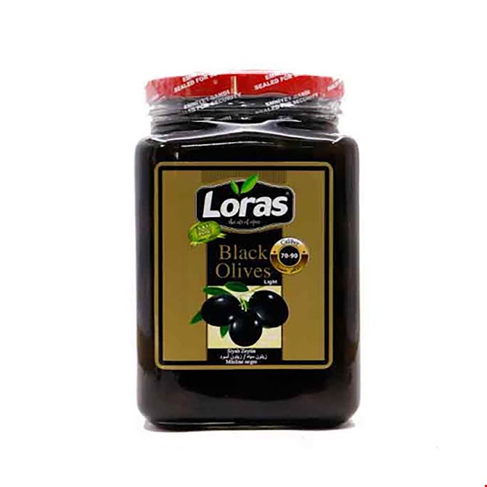 زیتون سیاه با هسته لوراس 1600گرم loras