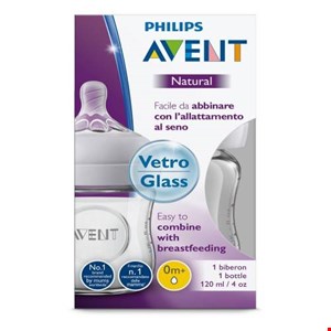 شیشه شیر پیرکس اونت ظرفیت 120میل نچرال AVENT