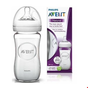شیشه شیر پیرکس اونت ظرفیت 240میل نچرال AVENT