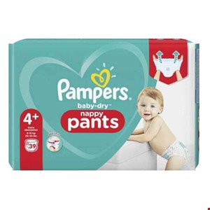 پوشک شورتی پمپرز 4+بسته 39عددی چهار مثبت محصول کشور آلمان