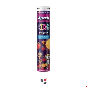 قرص جوشان مولتی ویتامین کودک با طعم چند میوه عالی برای کودکان بالای یک سال apexis