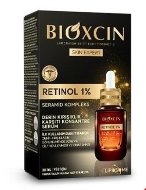 سرم صورت بیوکسین حاوی رتینول 1درصد ضد چروک و جوانساز مناسب انواع پوست Bioxcin