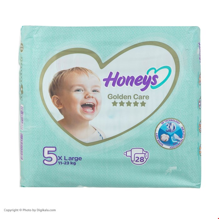 پوشک بچه چسبی هانیز شماره 5