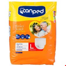 پوشک شورتی بزرگسال سایزL بسته 8عددی canped