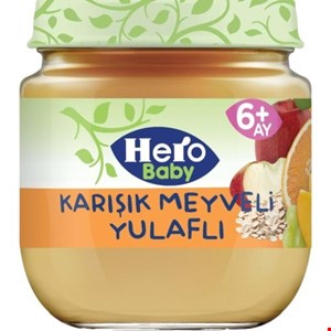پوره مخلوط چنده میوه و جو دوسر وزن 125گرمی