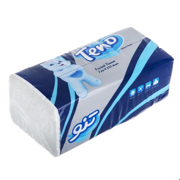 دستمال کاغذی 250برگ دولایه 